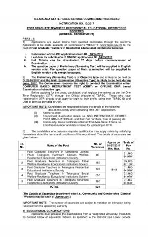 TELANGANA STATE PUBLIC SERVICE COMMISSION: HYDERABAD-7