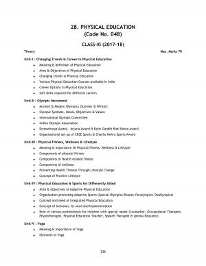 CBSE Class 11 Physics Education Syllabus 2017-18