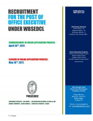 WBSEDCL Recruitment 2017, Apply for 247 Office Executive Posts 