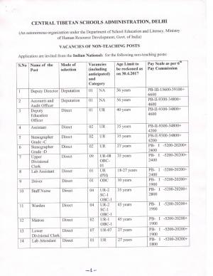 CTSA Recruitment 2017 for 38 Upper Divisional Clerk and Other Posts