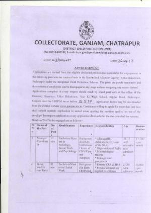 11 Vacancies for Nurse and Other Posts, Apply at Collectorate, Ganjam