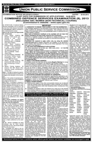 UPSC announced Registration for Combined Defence Services Examination (II) 2013