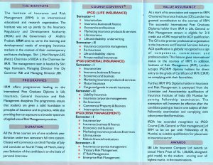 IIRM admission to International Post graduate Diploma courses for 2013-2014