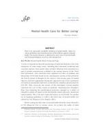 Mental Health Care for Better Living by Purnima Mathur