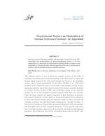 Psychosocial Factors as Modulators of Human Immune Function: An Appraisal by Radhey Shyam and Renu