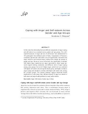 Coping with Anger and Self-esteem Across Gender and Age Groups by Nutankumar S. Thingujam