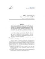 Affect, Judgment and Endowment-Contrast Effect by Varsha Singh and Azizuddin Khan