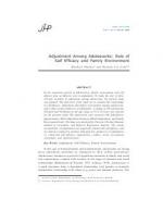 Adjustment Among Adolescents: Role of Self Efficacy and Family Environment by Mandeep Sharma and Hardeep Lal Joshi