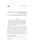 Prediction of Happiness among Tribal Students of Himachal Pradesh by  Anita Sharma, Mausami Thapa and Dalip Malhotra