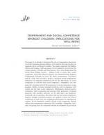 TEMPERAMENT AND SOCIAL COMPETENCE AMONGST CHILDREN: IMPLICATIONS FOR WELL-BEING by Shweta and Gurminder Sokhey