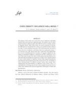 DOES OBESITY INFLUENCE WELL-BEING ? by H. S. Asthana, Sunita Asthana, and P. D. Bhatt