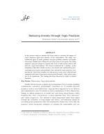 Reducing Anxiety through Yogic Practices by Bishamber Singh and Surendra Kumar Sia