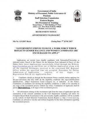 SSCER Recruitment 2017|36 Scientific Assistant and Other Vacancies 