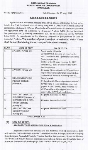 APPSC Recruitment 2017, 57 Vacancies for Group A and Group B Posts