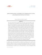 JOB SATISFACTION: INTERPLAY OF PERSONALITY TYPE AND ORGANIZATIONAL SETTINGS by Nageen Khalid and Iftikhar Ahmad