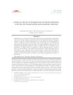 ETHICAL ISSUES IN MARKETING OF BANK SERVICES: A STUDY ON ISLAMI BANK BANGLADESH LIMITED by Mohammed Solaiman, Md. Maruf Hossan Chowdhury and Md. Sarwar Uddin