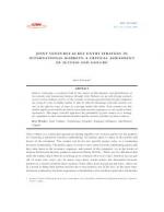 JOINT VENTURES AS KEY ENTRY STRATEGY IN INTERNATIONAL MARKETS: A CRITICAL ASSESSMENT OF SUCCESS AND FAILURE by Amit Gautam