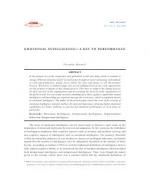 EMOTIONAL INTELLIGENCE—A KEY TO PERFORMANCE by Priyanka Sharma