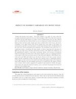 IMPACT OF MARKET VARIABLES ON BOND YIELD by Harish Handa