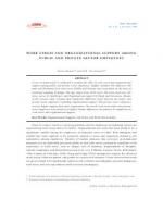 WORK STRESS AND ORGANIZATIONAL SUPPORT AMONG PUBLIC AND PRIVATE SECTOR EMPLOYEES by Veena Katyal and S.K. Srivastava