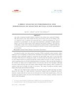 A BRIEF ANALYSIS OF PERFORMANCE AND PERSISTENCE OF SELECTED MUTUAL FUND SCHEMES by Moid U. Ahmad and Dr. Saif Siddiqui