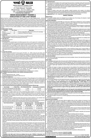 NALCO Recruitment 2017, 22 Vacancies for Management Trainee and Executive Posts 