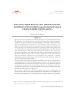 FINANCIAL RESOURCES AS A FACTOR INFLUENCING ADOPTION OF INNOVATIONS ALONG MANGO VALUE CHAINS IN MERU COUNTY, KENYA by Isaiah Gitonga Imaita