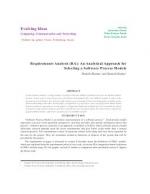 Requirements Analysis (RA): An Analytical Approach for Selecting a Software Process Models by Manish Sharma and Santosh Kumar
