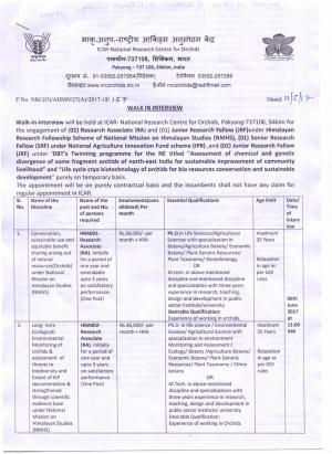 ICAR-NRCO Recruitment 2017 for 06 JRF, SRF and Research Associate Posts