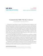 Communication Skills: The Key to Success by Ms. Gargi Chauhan and Dr. Patiraj Kumari