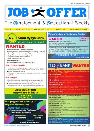 JOB OFFER NEWSPAPER