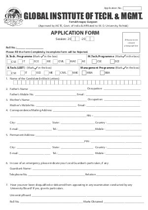 GL OBAL INSTITUTE OF TECH. & MGMT