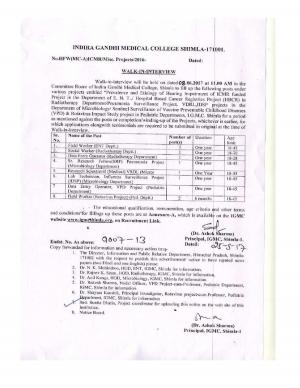 IGMC Recruitment 2017 for 11 Field Worker, Social Worker and Other Posts