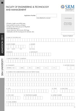 SRM University, notifies admission to MBA program for 2013-2014
