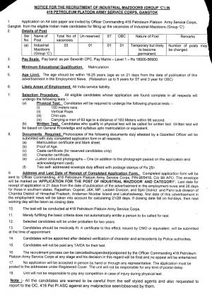 MoD Recruitment 2017, 3 Group C Vacancies at 418 Petroleum Platoon Army Serv. Corps.
