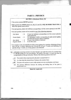 JEE Advanced 2017 Paper 1 Code 3