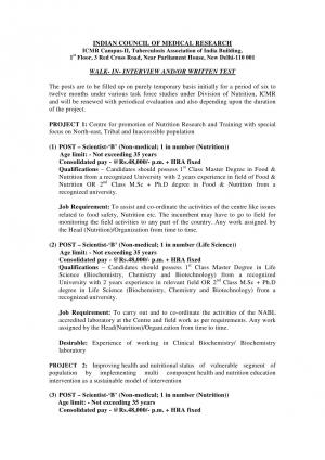 ICMR Recruitment 2017 for 7 Scientist-B Posts