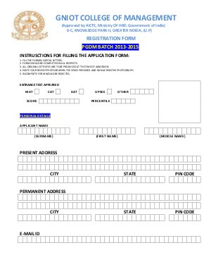 GNIOT College of Management notifies MBA Admissions 2013-2014