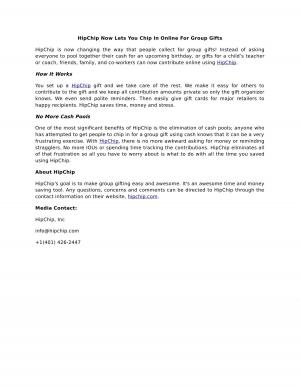 HipChip Now Lets You Chip In Online For Group Gifts