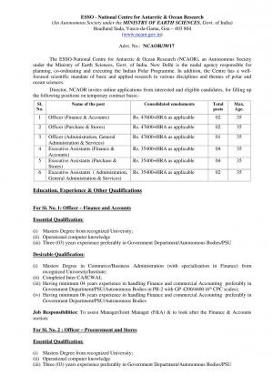 ESSO NCAOR Recruitment 2017 for 15 Executive Assistants & Officer posts