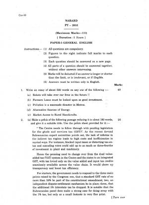 NABARD General English