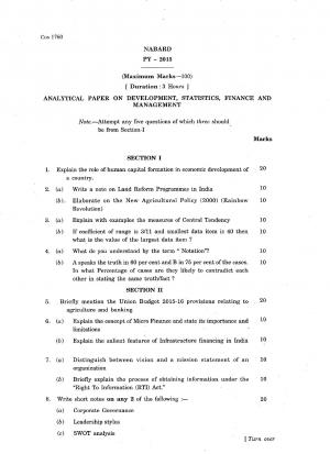 NABARD Finance & Management