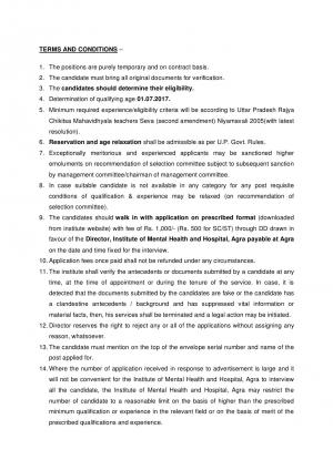 IMHH Agra Recruitment 2017 for 18 Faculty Posts