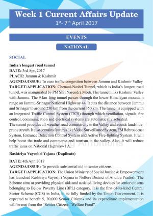 Download Weekly Current Affairs (1st – 7th Apr 2017)