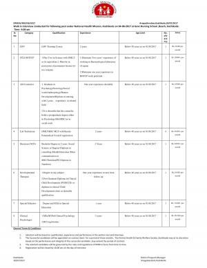 NHM, Kozhikode Recruitment 2017 for 11 Lab Technician & Other Posts