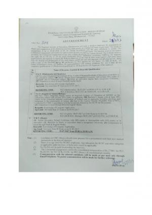 RIE, Bhubaneswar Recruitment 2017 for PGT, TGT & PRT Posts