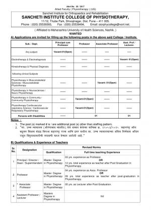 MUHS Recruitment 2017, Apply for 5 Vacancies of Associate Professor and Other Posts