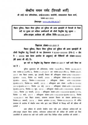 Bihar Police Recruitment 2017, 10+2 Pass can Apply for 9900 Vacancies for Sepoy Posts 