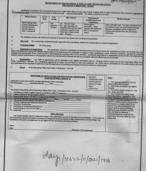 Army Recruiting Office Red Fields, Coimbatore Recruitment 2017 for MTS Post 