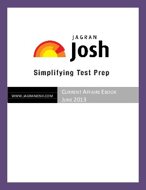 Current Affairs Sample eBook June 2013